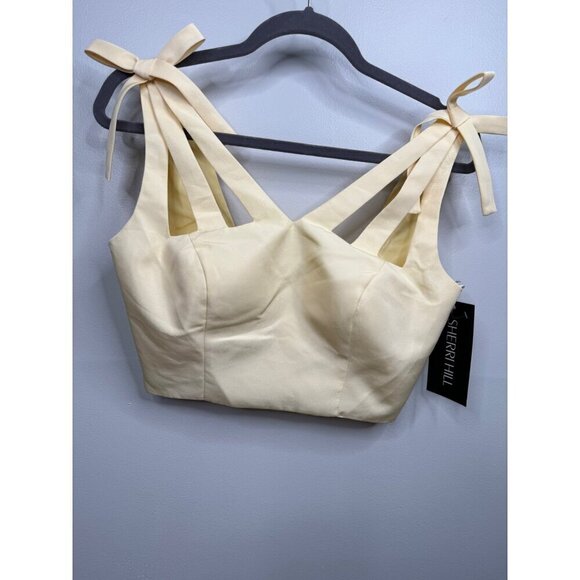 Sherri Hill Yellow and Floral Skirt Set - Picture 8 of 9